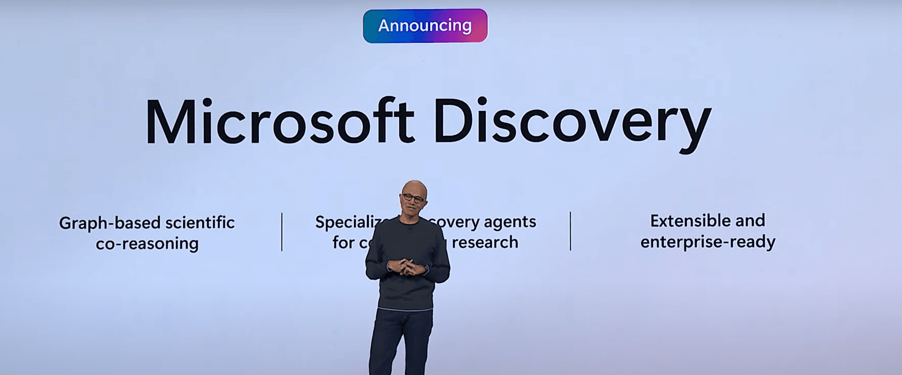 Microsoft Discovery Satya Nadela