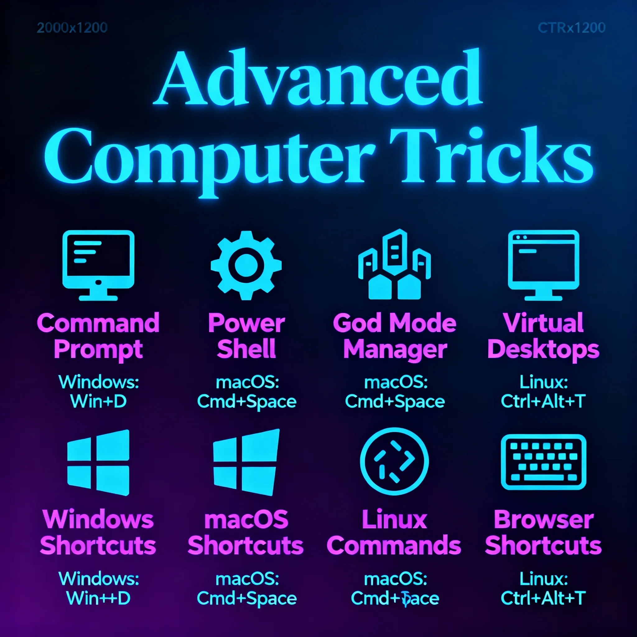 25+ Hidden Computer Tricks & Commands (Windows, Mac, Linux) That Will Skyrocket Your Productivity in 2025