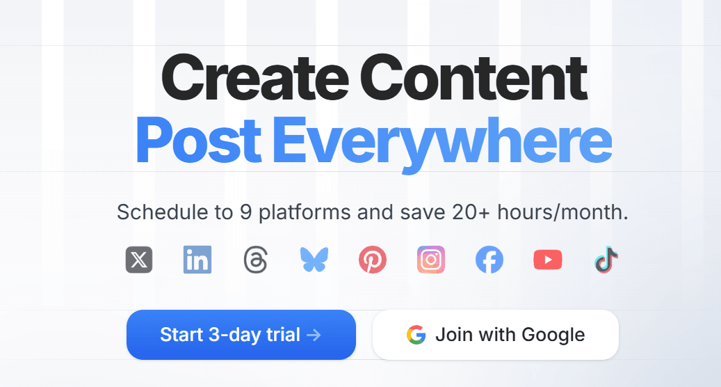 Schedule on 9 Social media