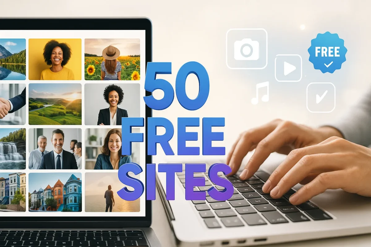 50 Free Stock Photos, Videos & Music Sites for Commercial Use in 2025 1 50 Free stock media, photos, music websites