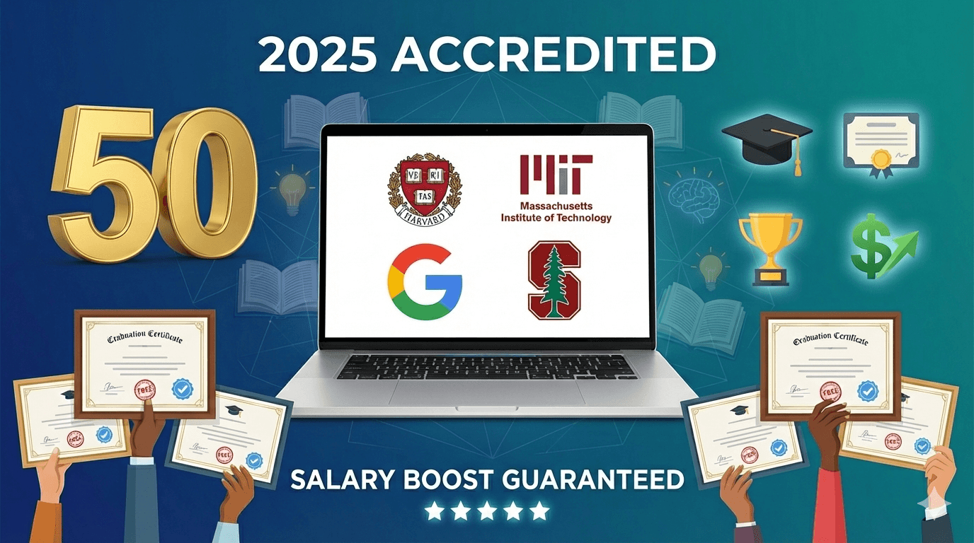 50 Free Learning Platforms with Certificates in 2025 (Accredited & Recognized)