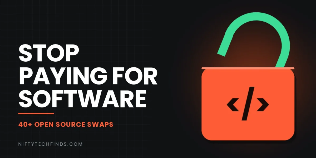 Open Source Alternatives to Paid Software: 40+ Tools You Can Self-Host (2026) 1 Open source alternatives to paid software - open padlock with code brackets